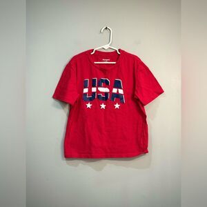 Kids’ Red Old Navy Patriotic USA S/S Tee Size M (8) EUC